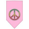 Unconditional Love Rasta Peace Rhinestone Bandana Light Pink Small UN760783
